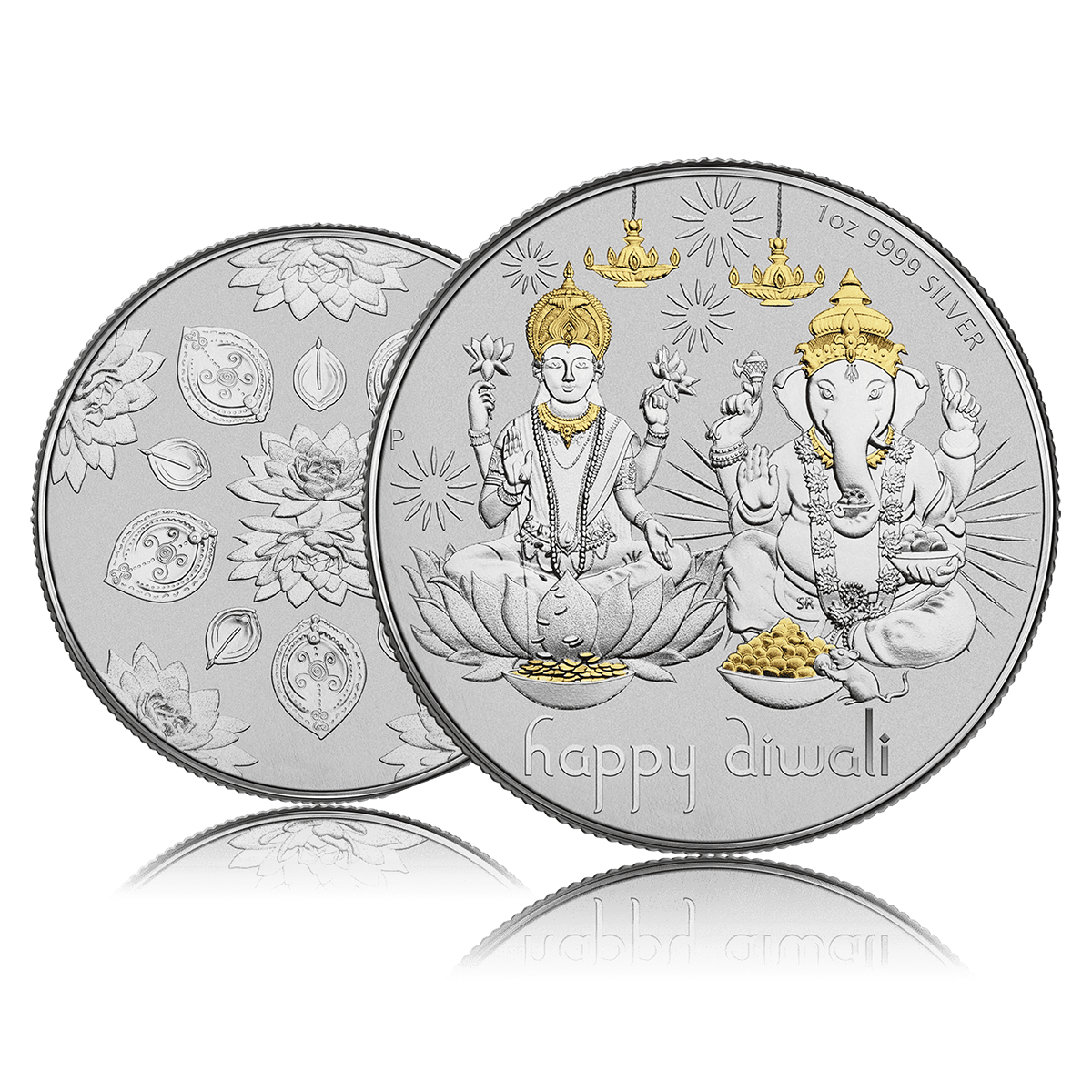 1oz Silver Diwali Edition Laxmi & Ganesh Box Set (2021) 4